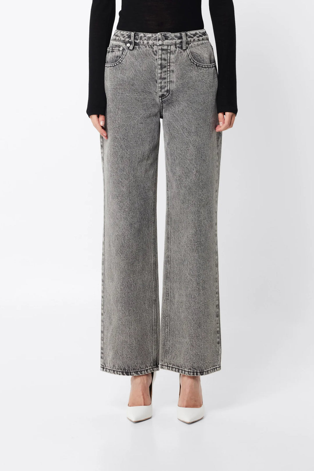 Bexley Wide Leg Jean - Grey