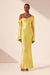 Sofia Asymmetrical L/S Maxi Dress - Lime