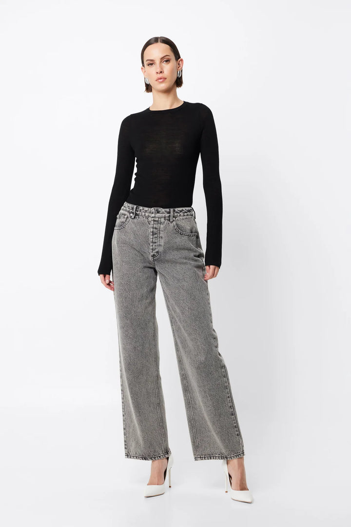 Bexley Wide Leg Jean - Grey
