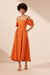 Soller SS Panelled Midi Dress - Tangerine