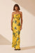 Romilly Silk Ruched Bodice Maxi Dress - Canary