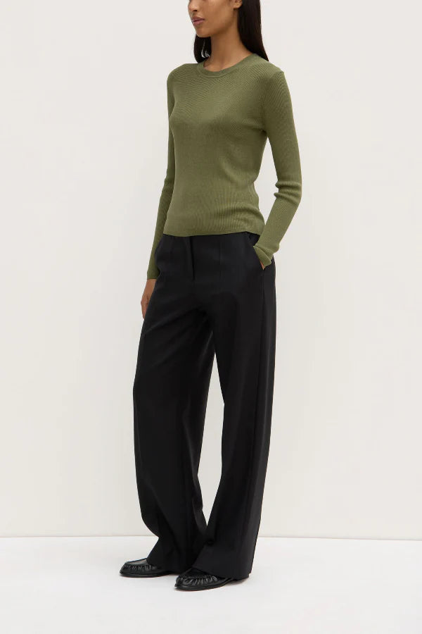 Amira Knit Long Sleeve Tee - Tarragon