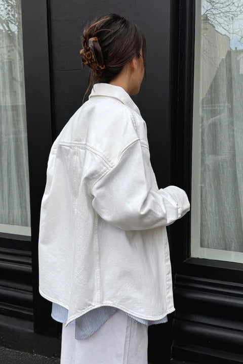 Emilia Denim Overshirt - Vintage White