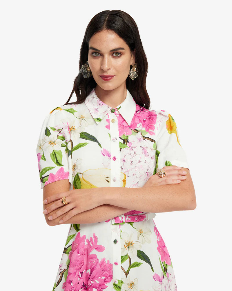 Leo Lin Floral Midi Dress
