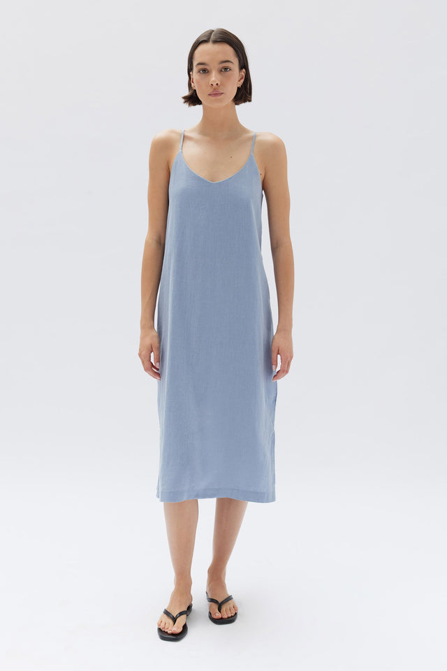 Linen Slip Dress - Glacial