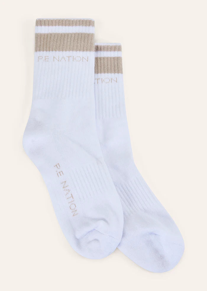 Homage Sock - Oatmeal / White