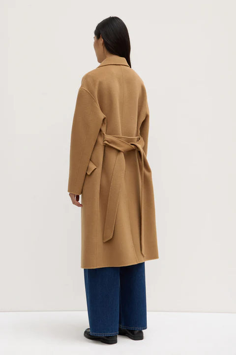 Sadie Single Breasted Wool Coat - Camel