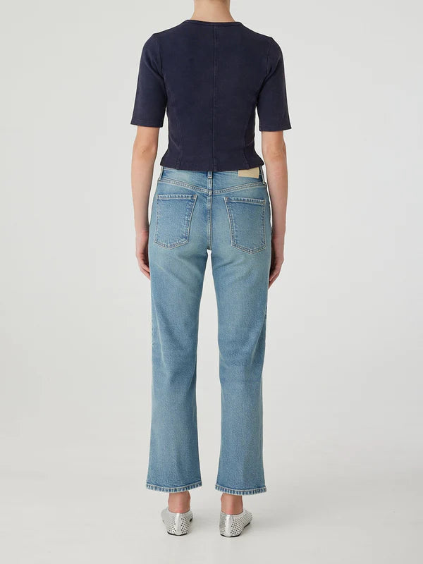 Blue Wash Straight Leg Jean