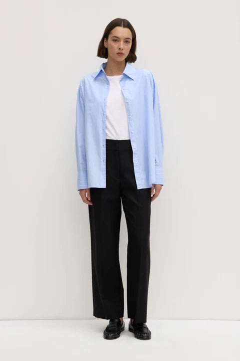 Otis Poplin Stripe Shirt - Bahama/White