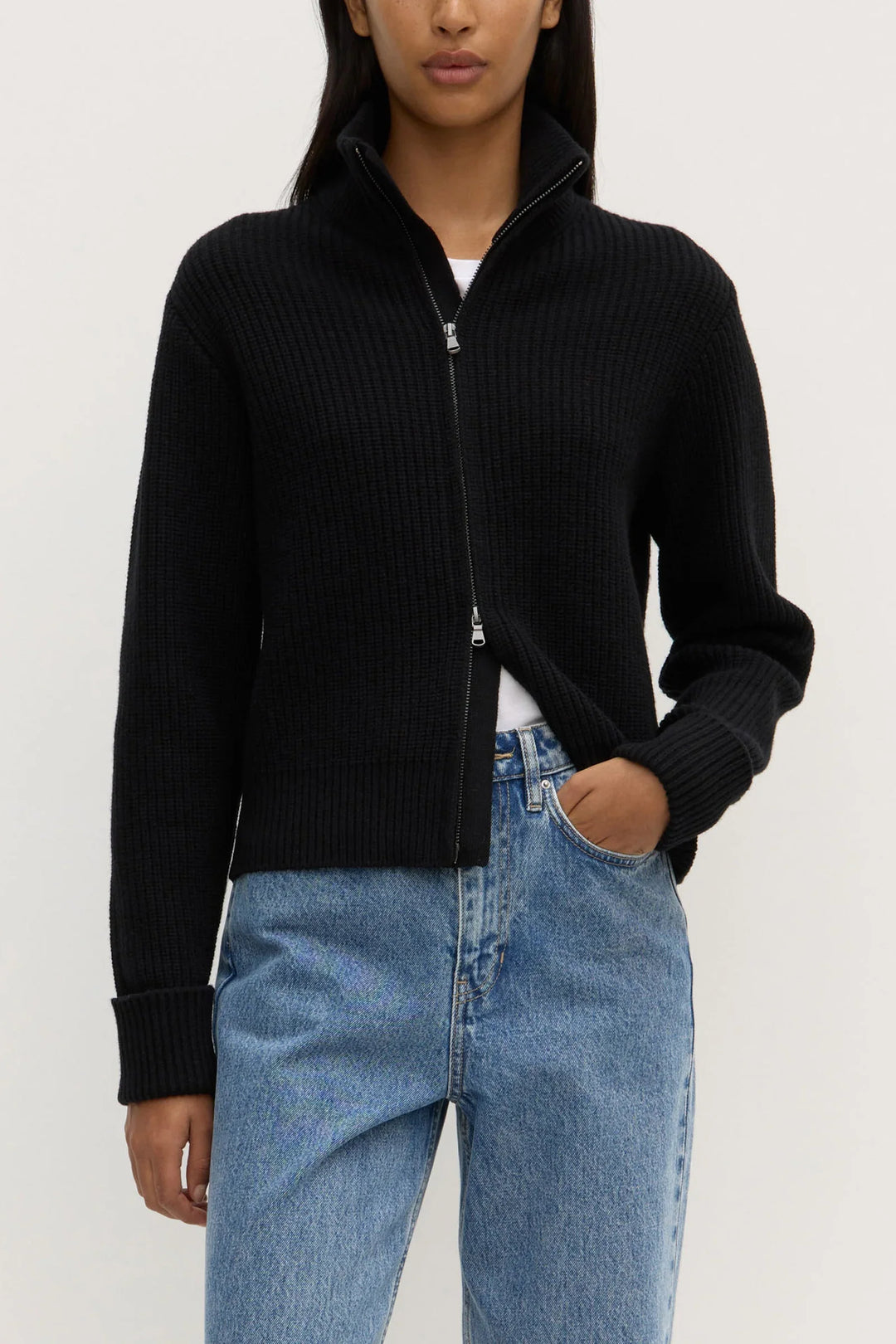 Annisha Zip Knit - Black