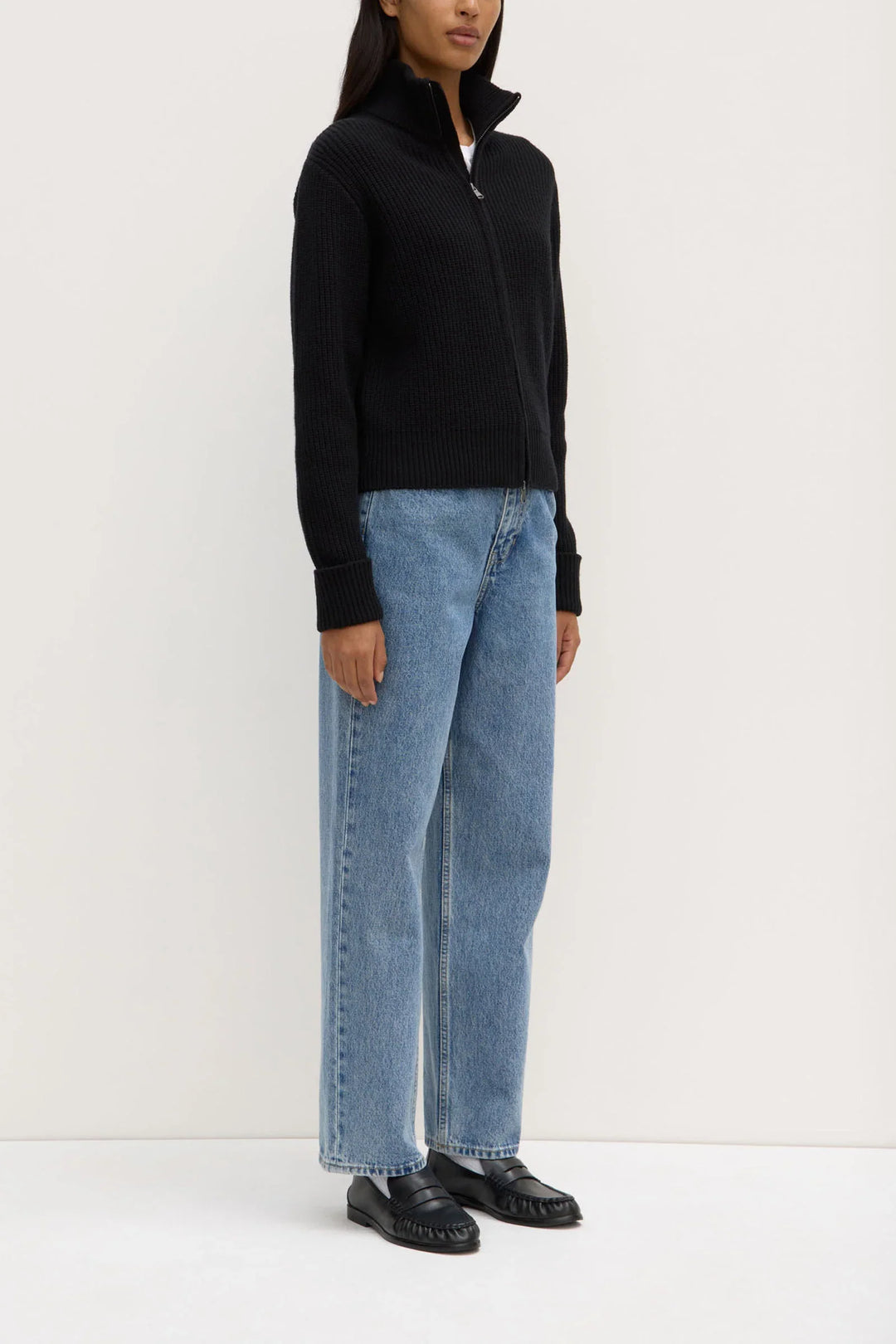 Annisha Zip Knit - Black