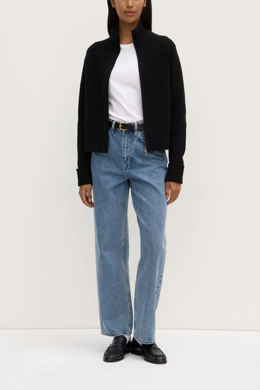 Annisha Zip Knit - Black