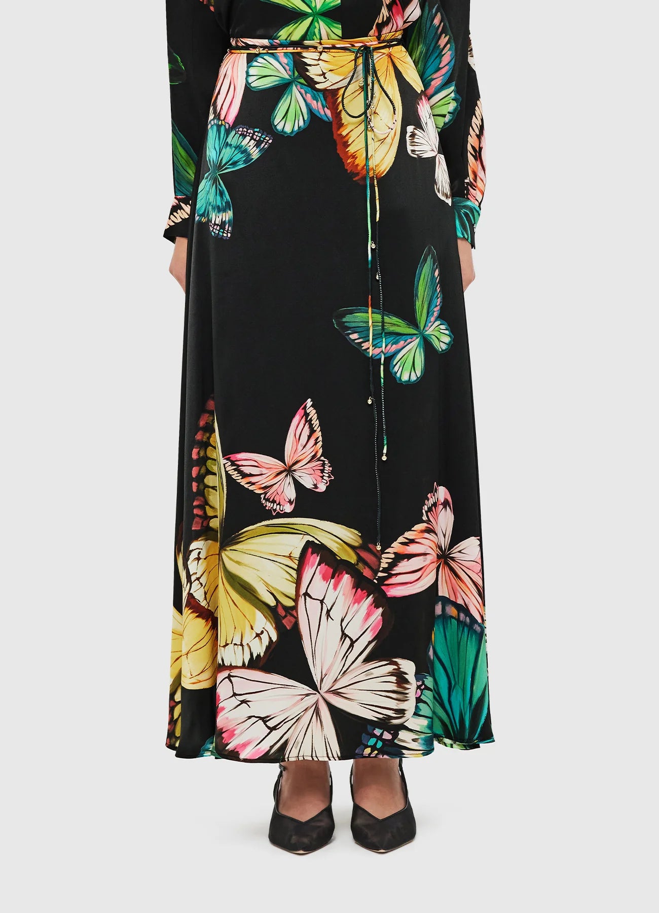 Camila Maxi Skirt - Papillon Print/Black