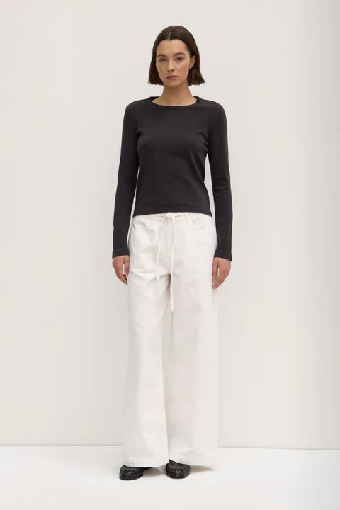 Lyla Long Sleeve Tee - Washed Black