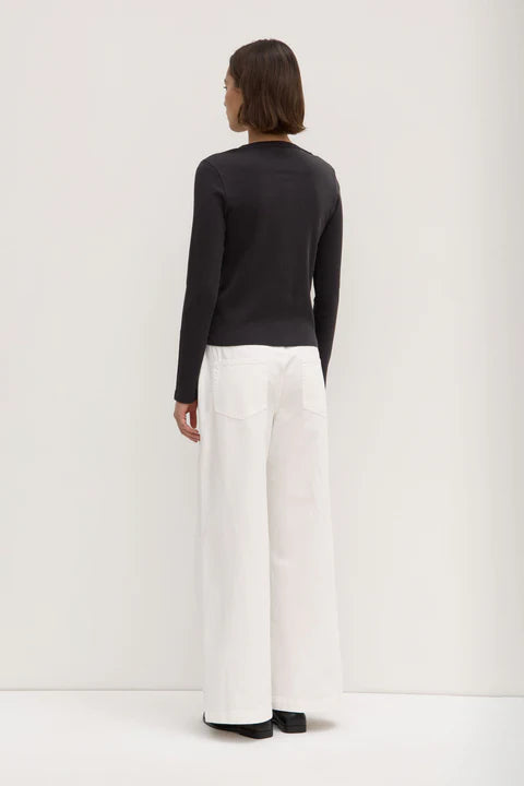 Lyla Long Sleeve Tee - Washed Black