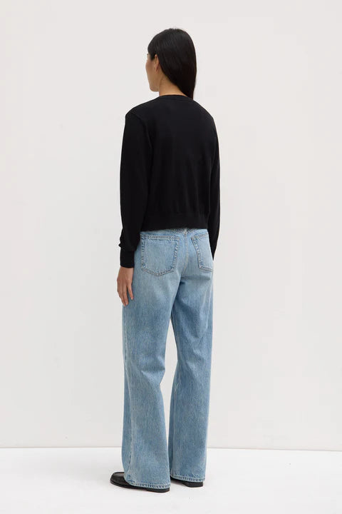 Semra Cotton Cashmere Cardigan - Black