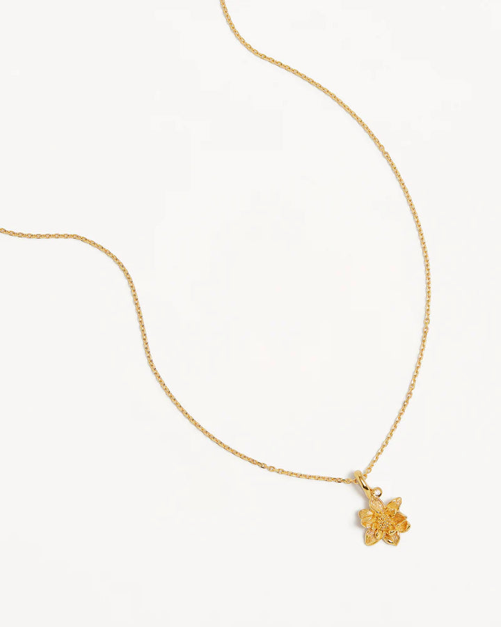 July Birth Flower Necklace - 18k Gold Vermeil
