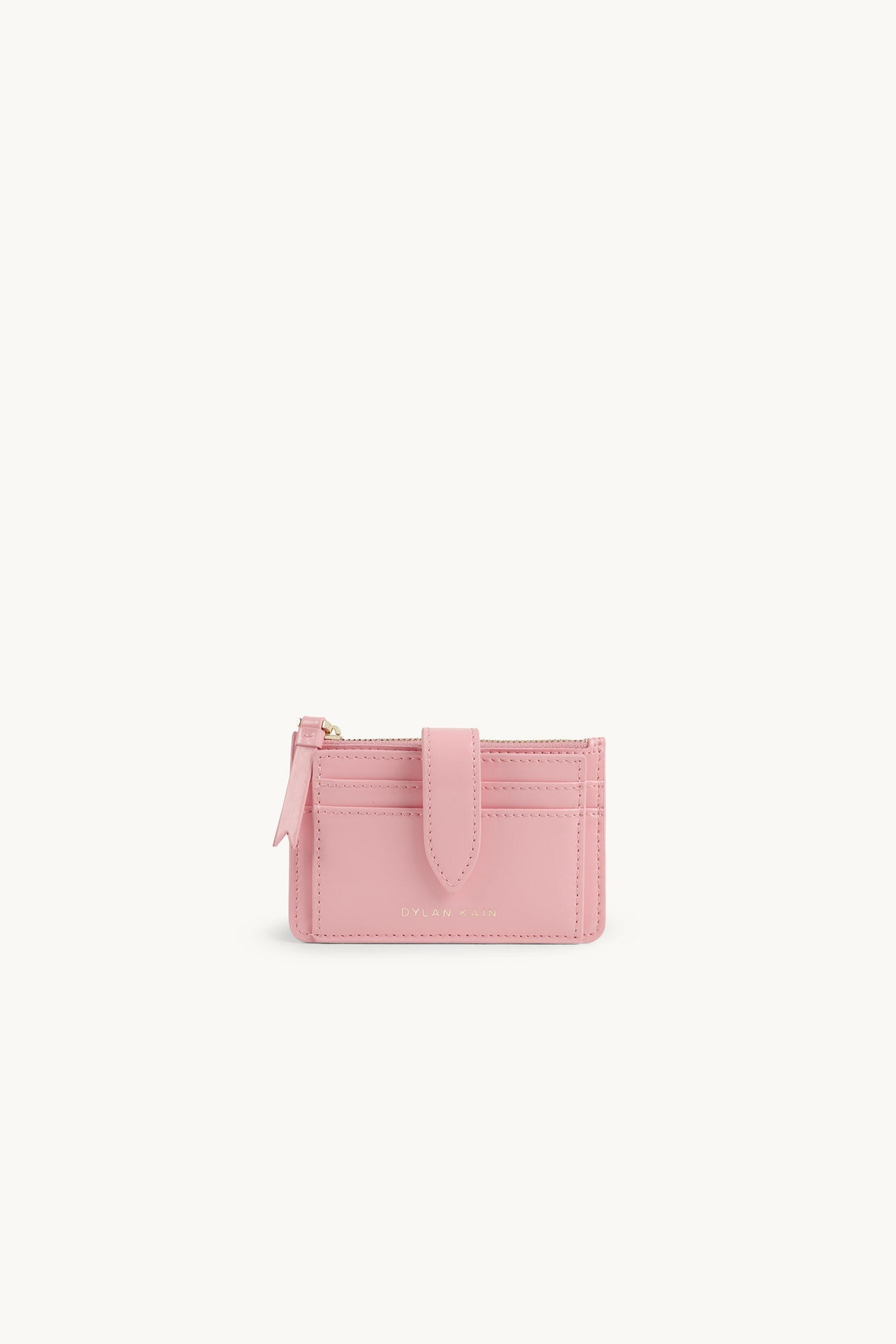 The Zoe Patent Card Wallet - Candy Pink