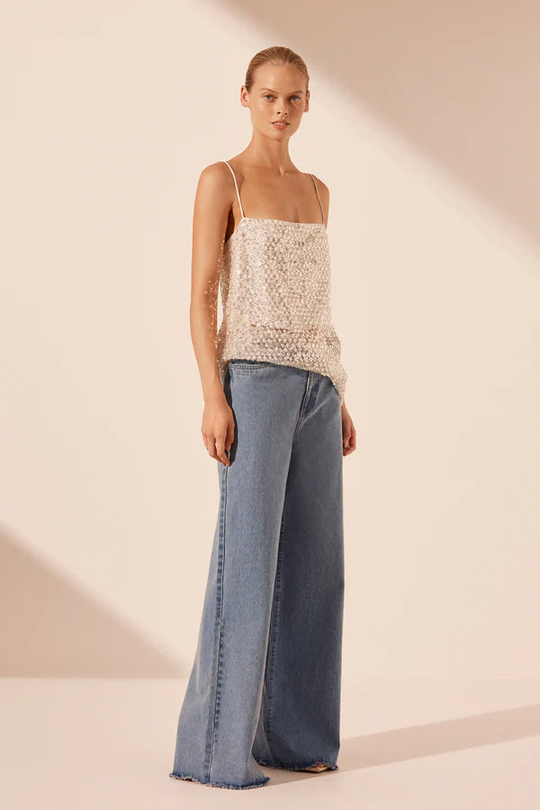 Asteri Long Line Cami - Silver