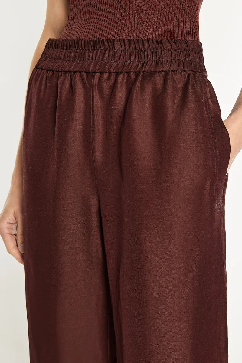 Rich Mix Pull On Pant - Cocoa Brown