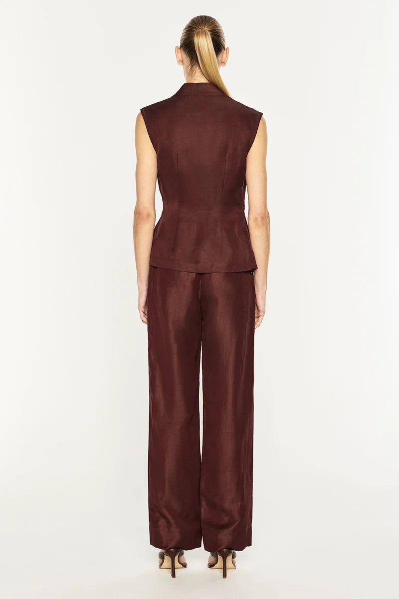 Rich Mix Wrap Top - Cocoa Brown
