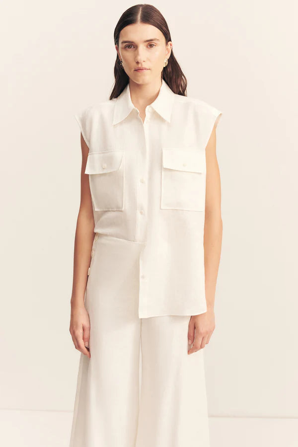 Wellington Button Up Pant - Ivory