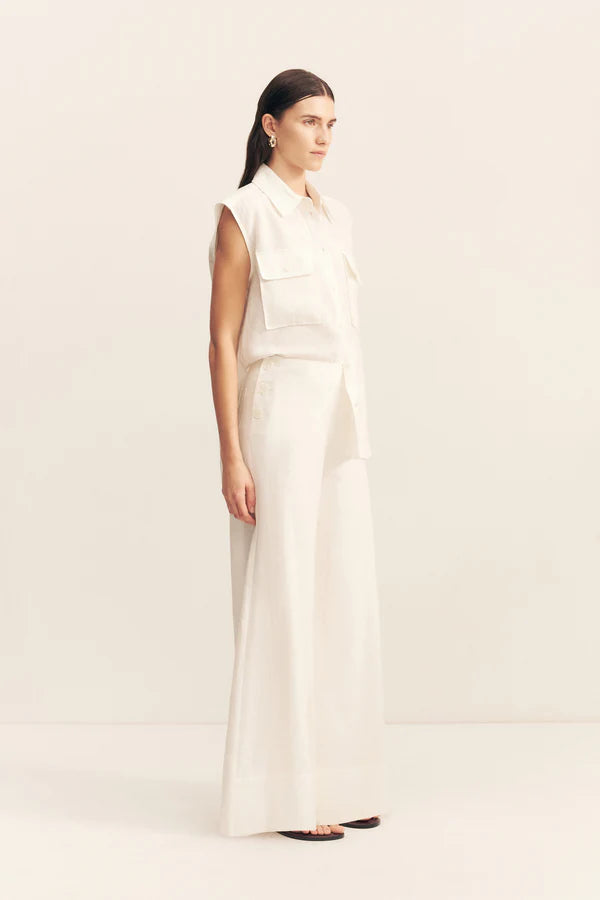 Wellington Button Up Pant - Ivory