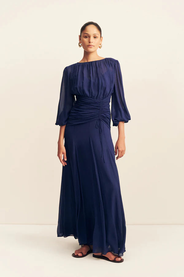 Romy Nigh Neck Maxi Dress - Midnight