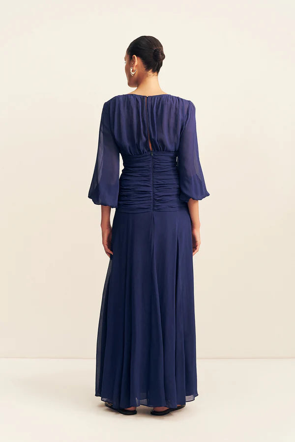 Romy Nigh Neck Maxi Dress - Midnight