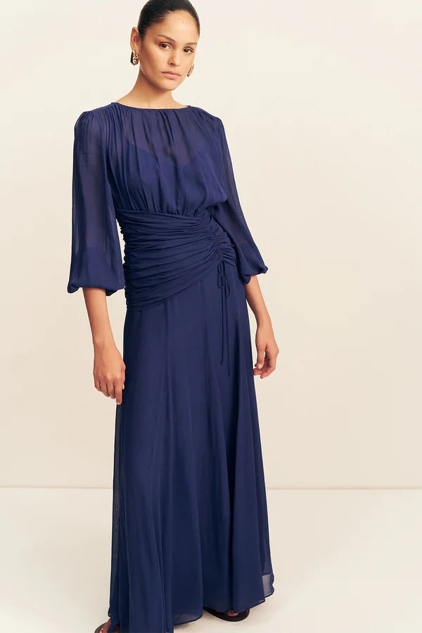 Romy Nigh Neck Maxi Dress - Midnight