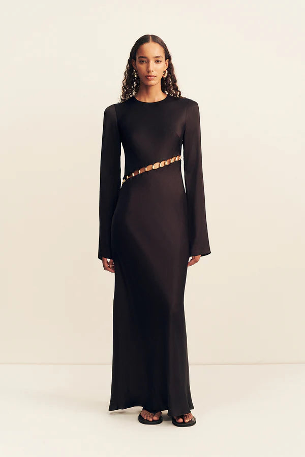 Winslow Asymmetric Maxi Dress - Black