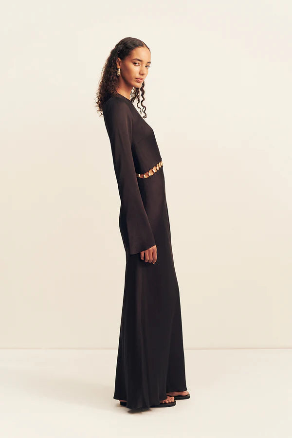 Winslow Asymmetric Maxi Dress - Black