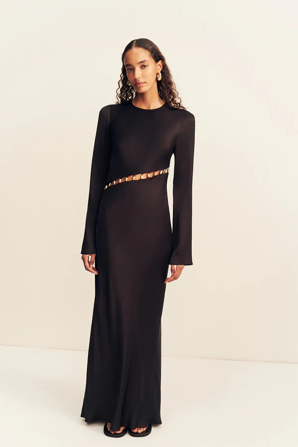 Winslow Asymmetric Maxi Dress - Black
