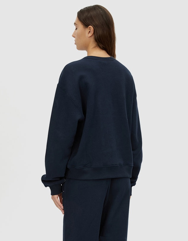 Era Graphic Sweater - Navy/White