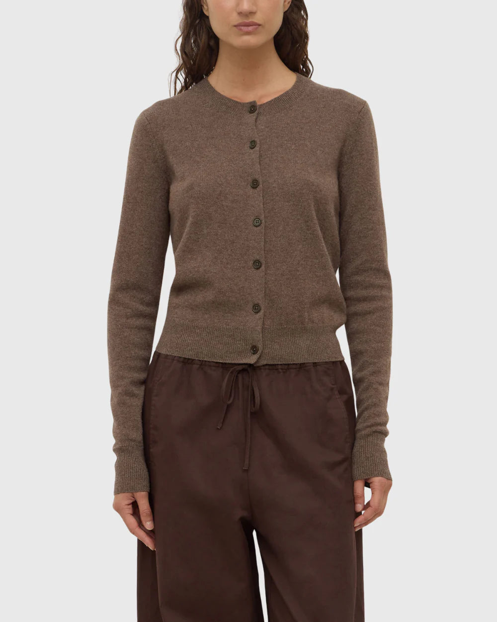 Benny Knit Cardigan - Cocoa Marle