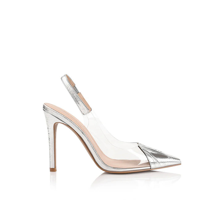 Romy Slingback Heel - Silver
