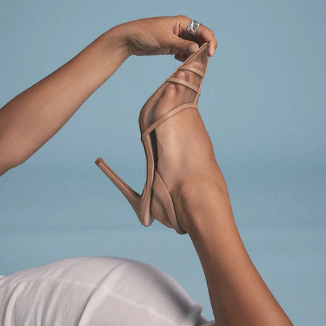 Jade Heel - Beige Lizard