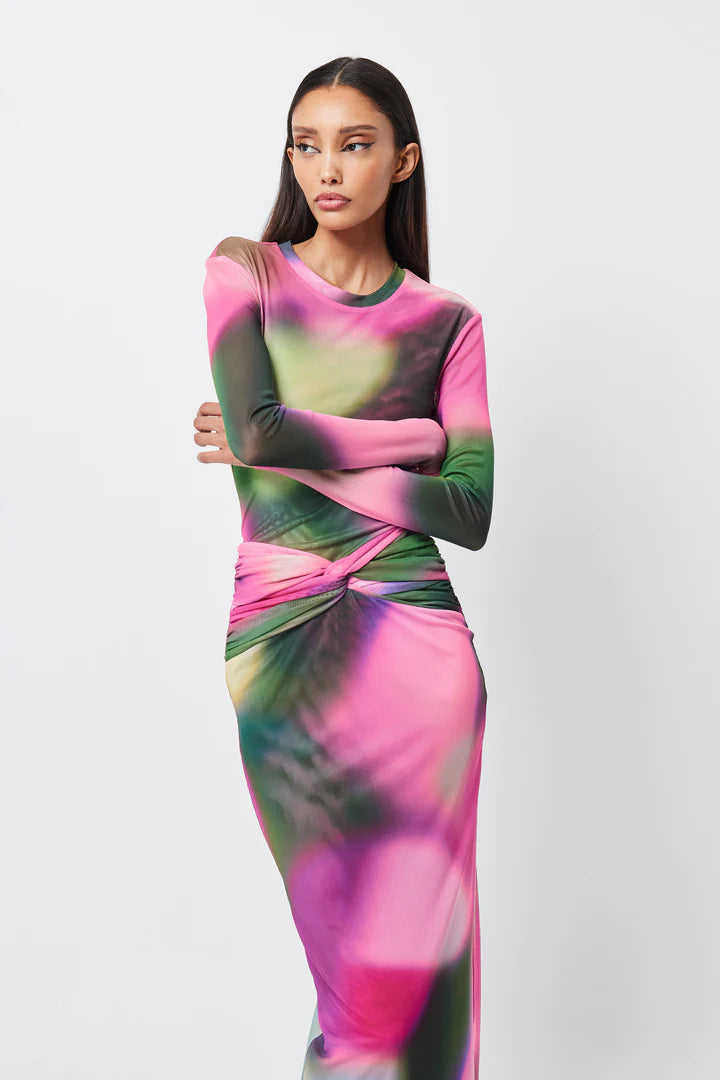 Blurred Midi Skirt