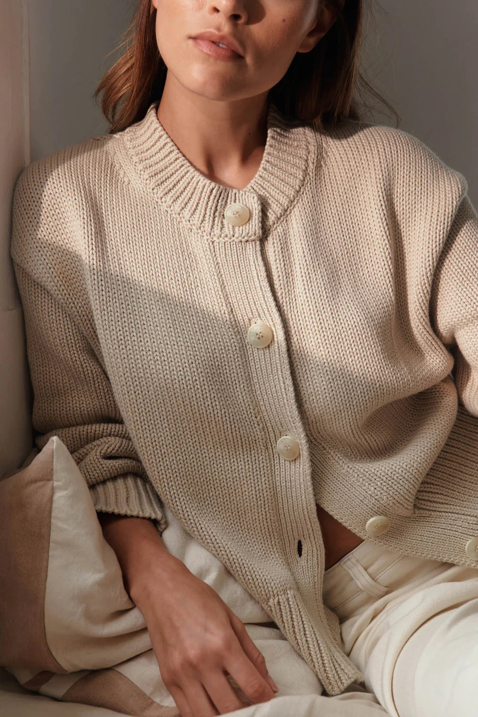 Ava Knit Cardigan - Natural