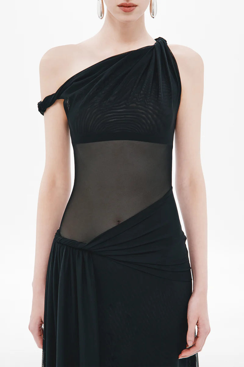 Sisal Mesh Dress - Black