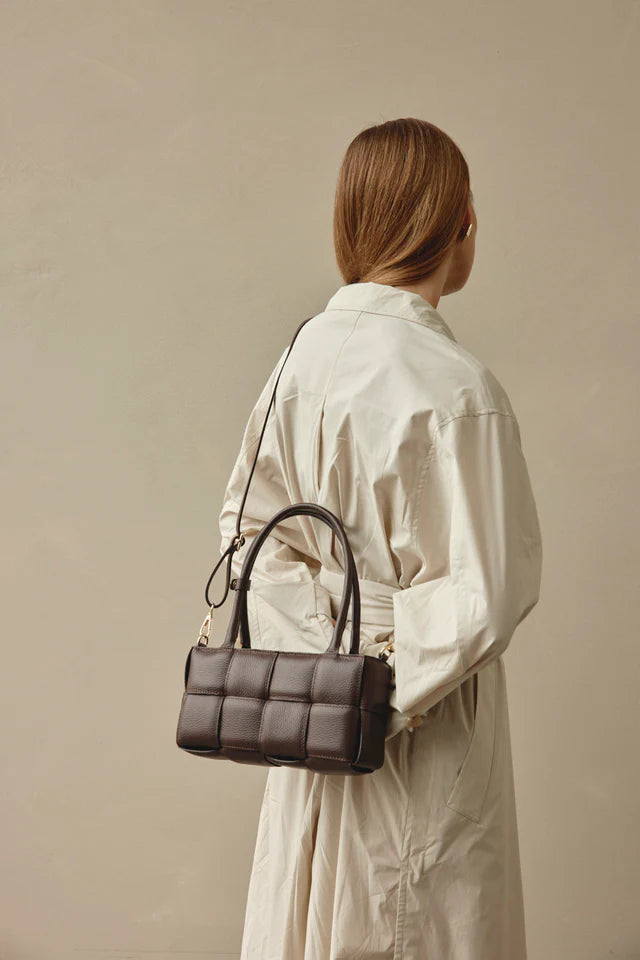Margot Woven Baguette - Dark Chocolate