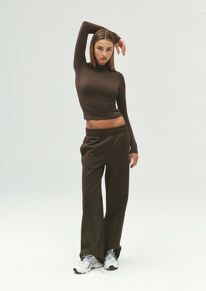 Voltage Straight Leg Track Pant - Coffee