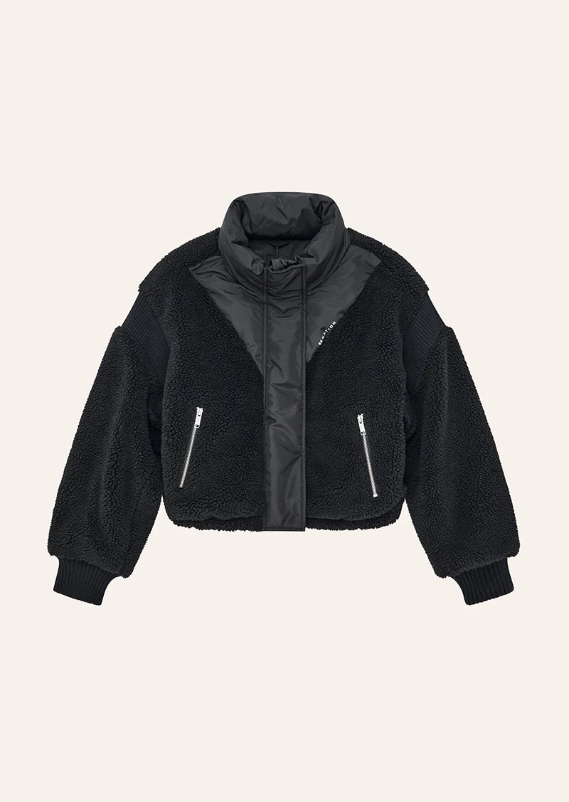 District Crop Jacket  - Black