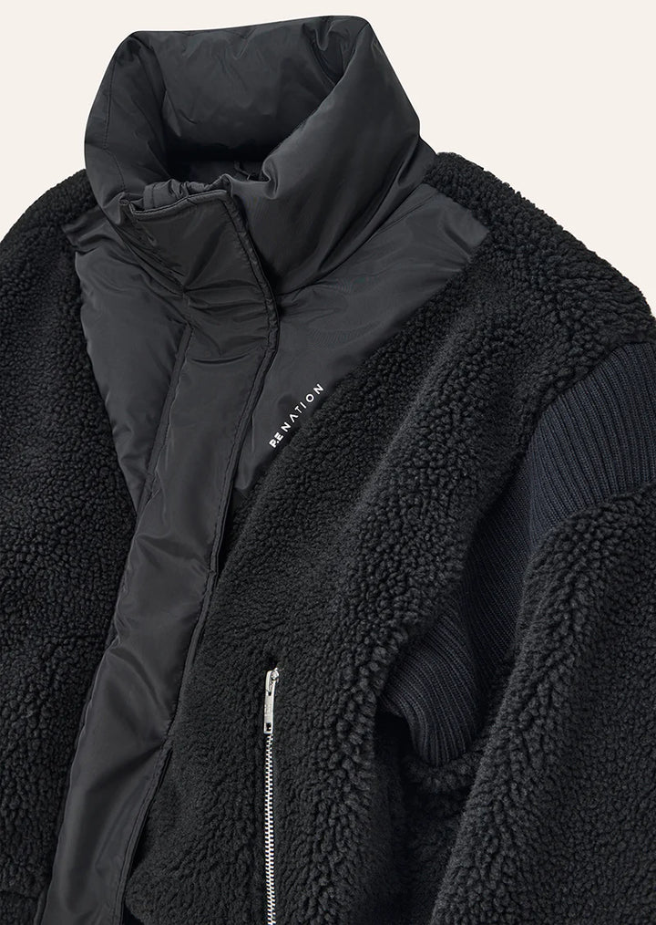 District Crop Jacket  - Black