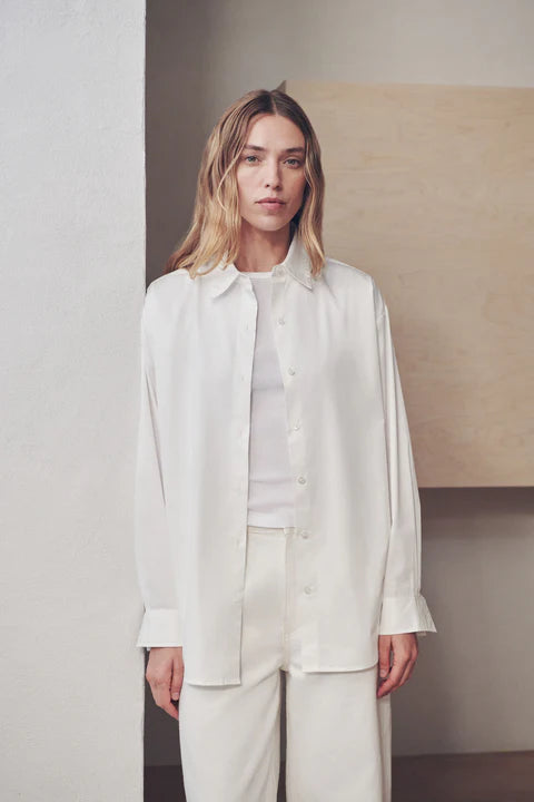 Micha Poplin L/S Shirt - White