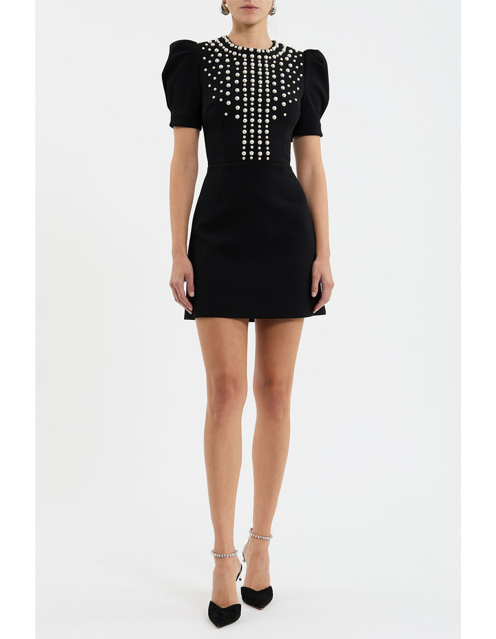 Pearly Mini Dress - Black