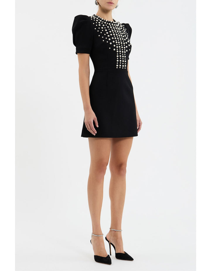 Pearly Mini Dress - Black