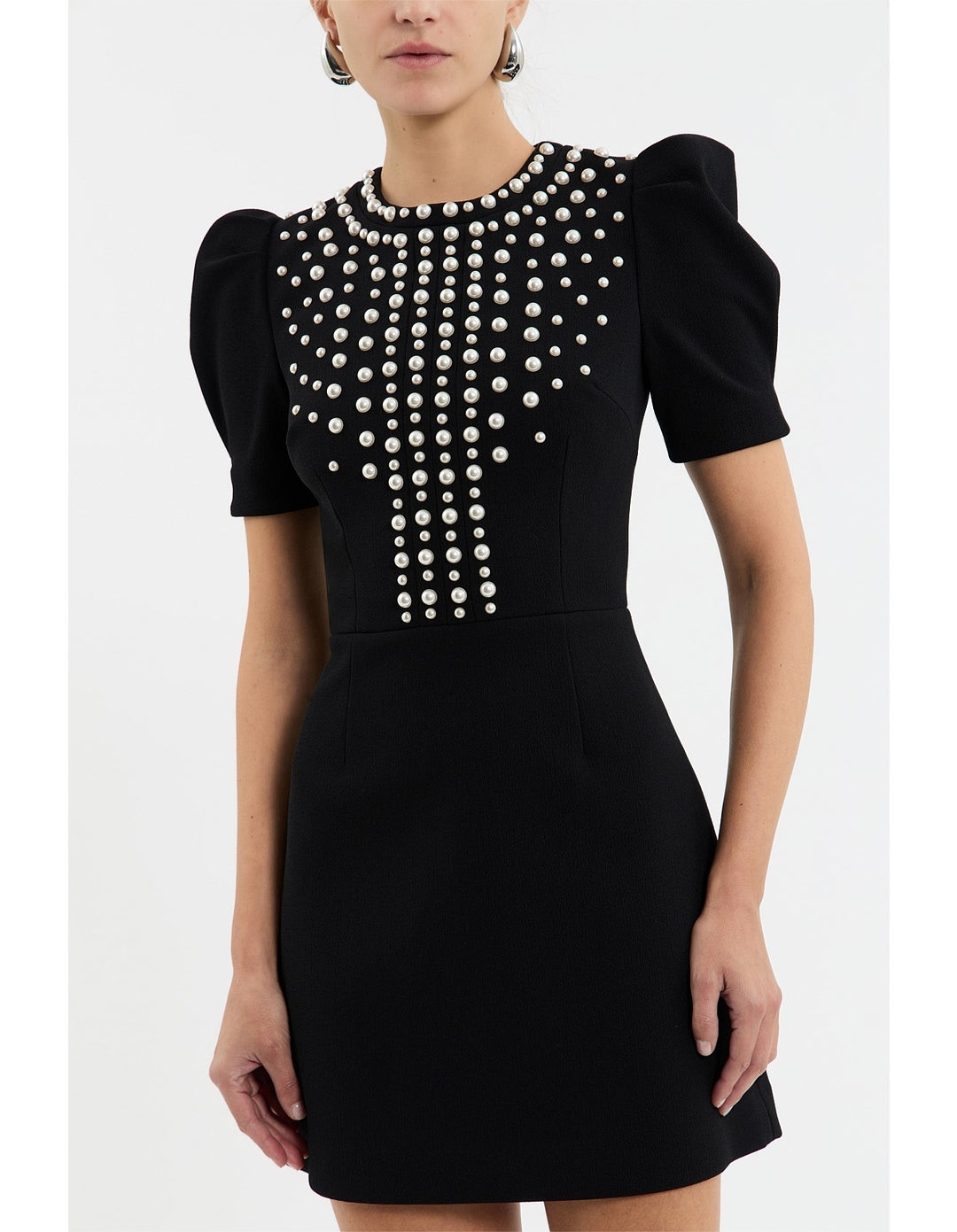 Pearly Mini Dress - Black