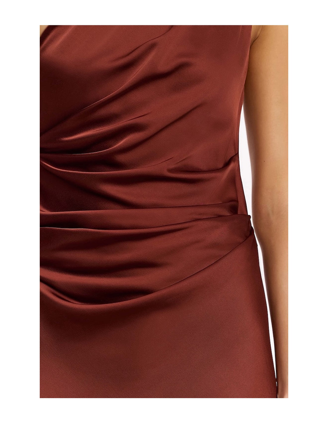 Angela One Shoulder Maxi Dress - Carob