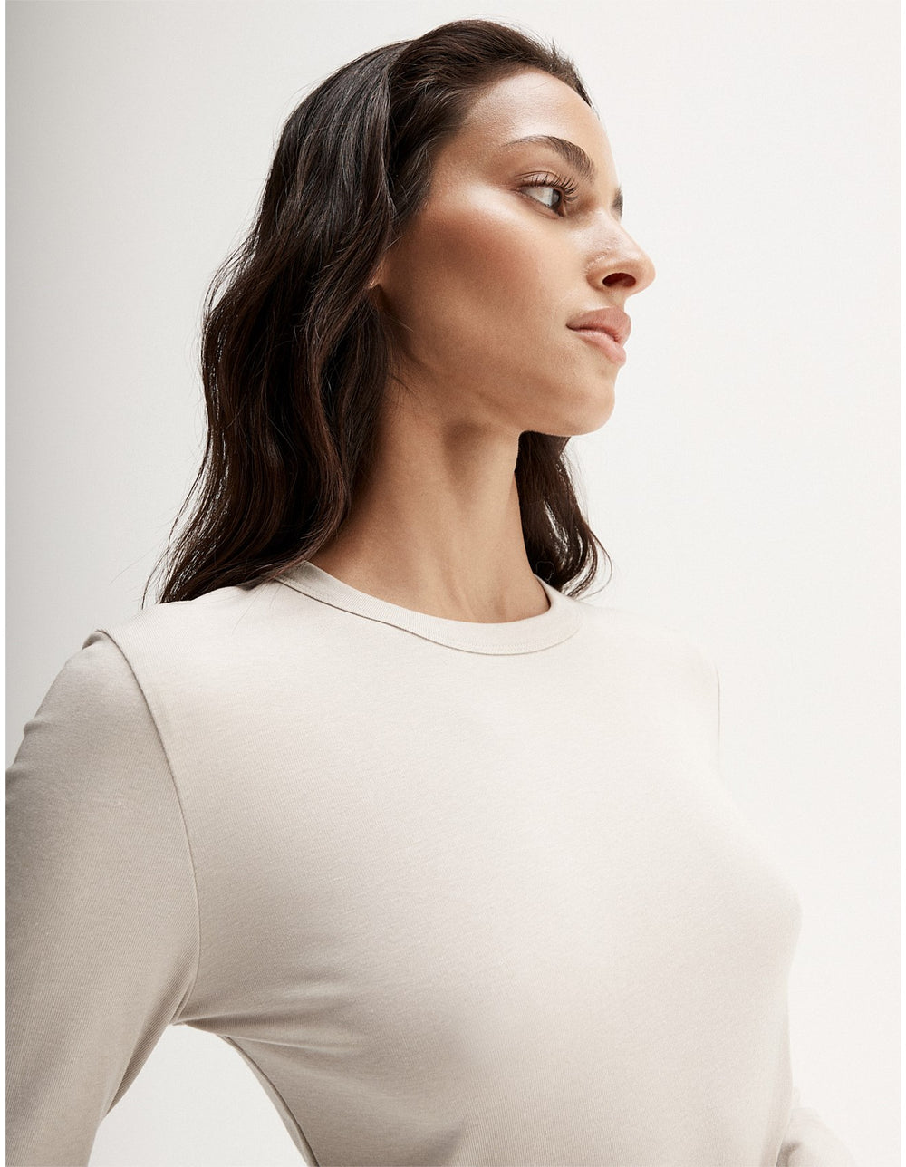 Long Sleeve Top in Bone